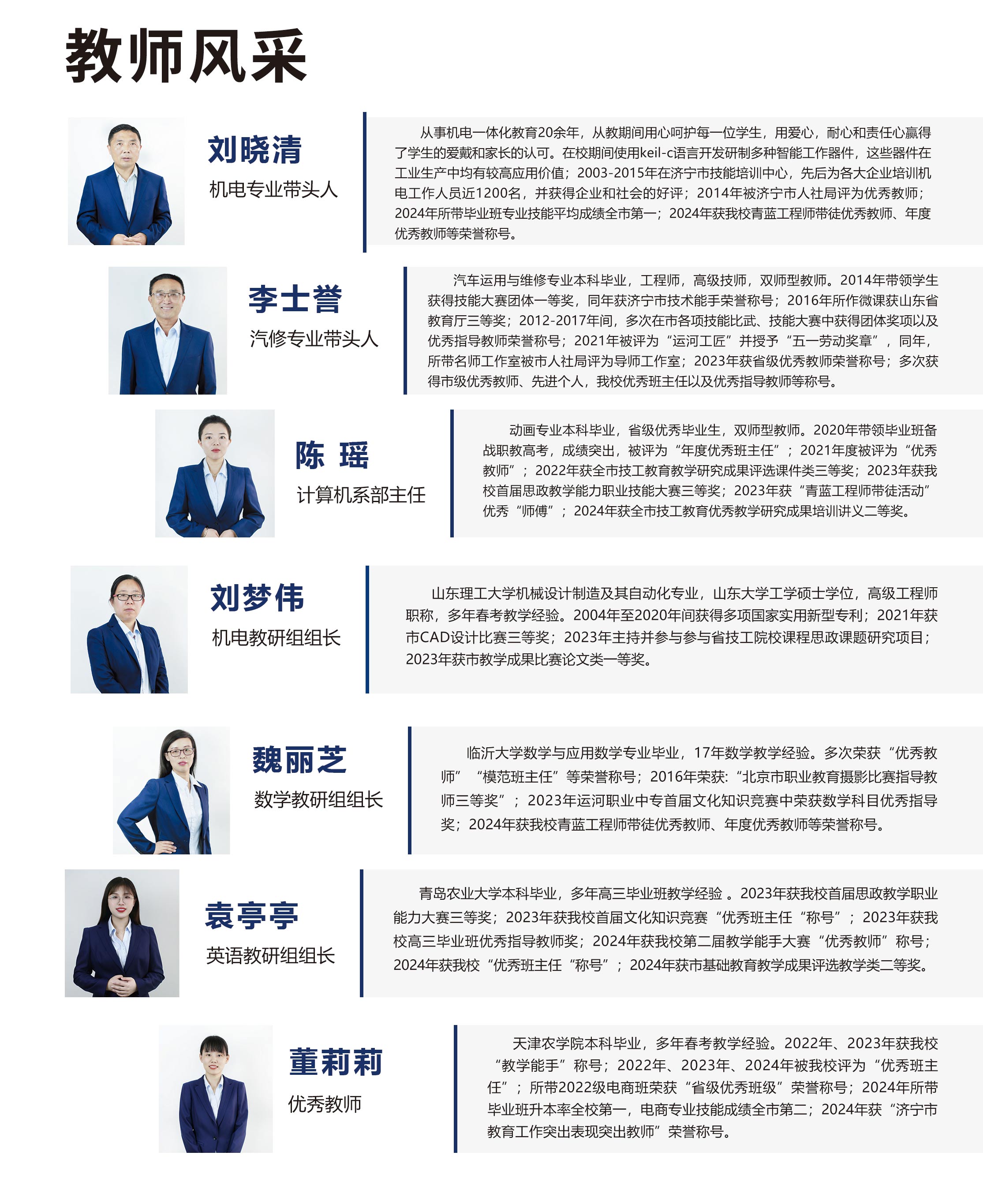  山东运河技工学校-教师代表(图1)